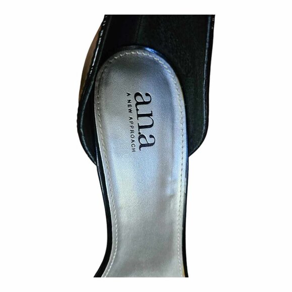 New a.n.a Black Ana Zita Ankle Strap Open Toe High Heels Size 10 Medium - Picture 6 of 9